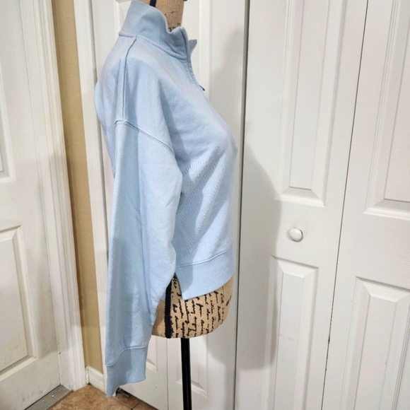 Able New Half-Zip Blue Cropped Sweatshirt Size XS - Picture 5 of 13